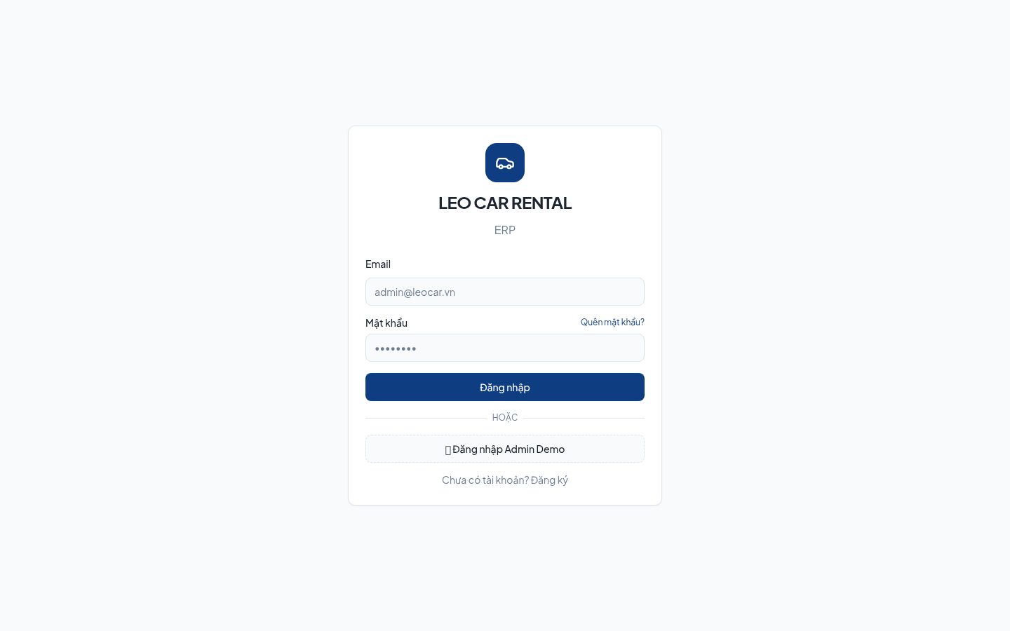Leo Car Rental Hub product screenshot