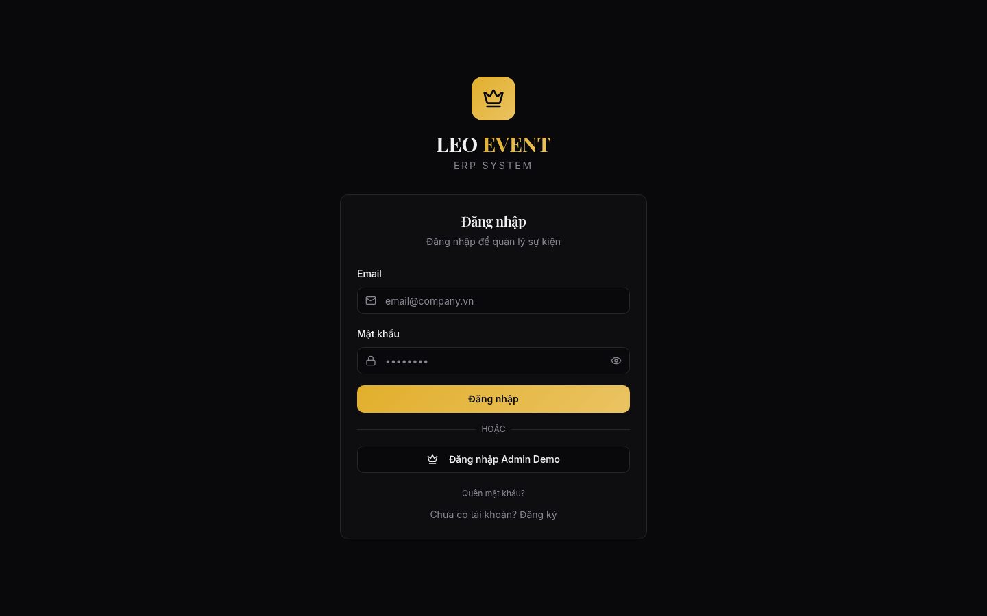 LEO Event Hub product screenshot