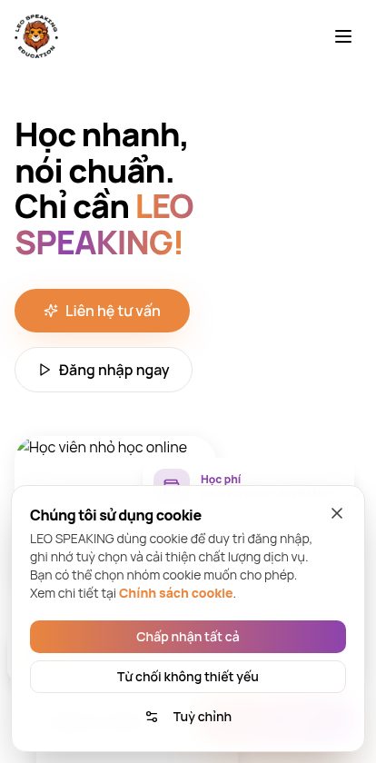 LEO SPEAKING — giao diện di động