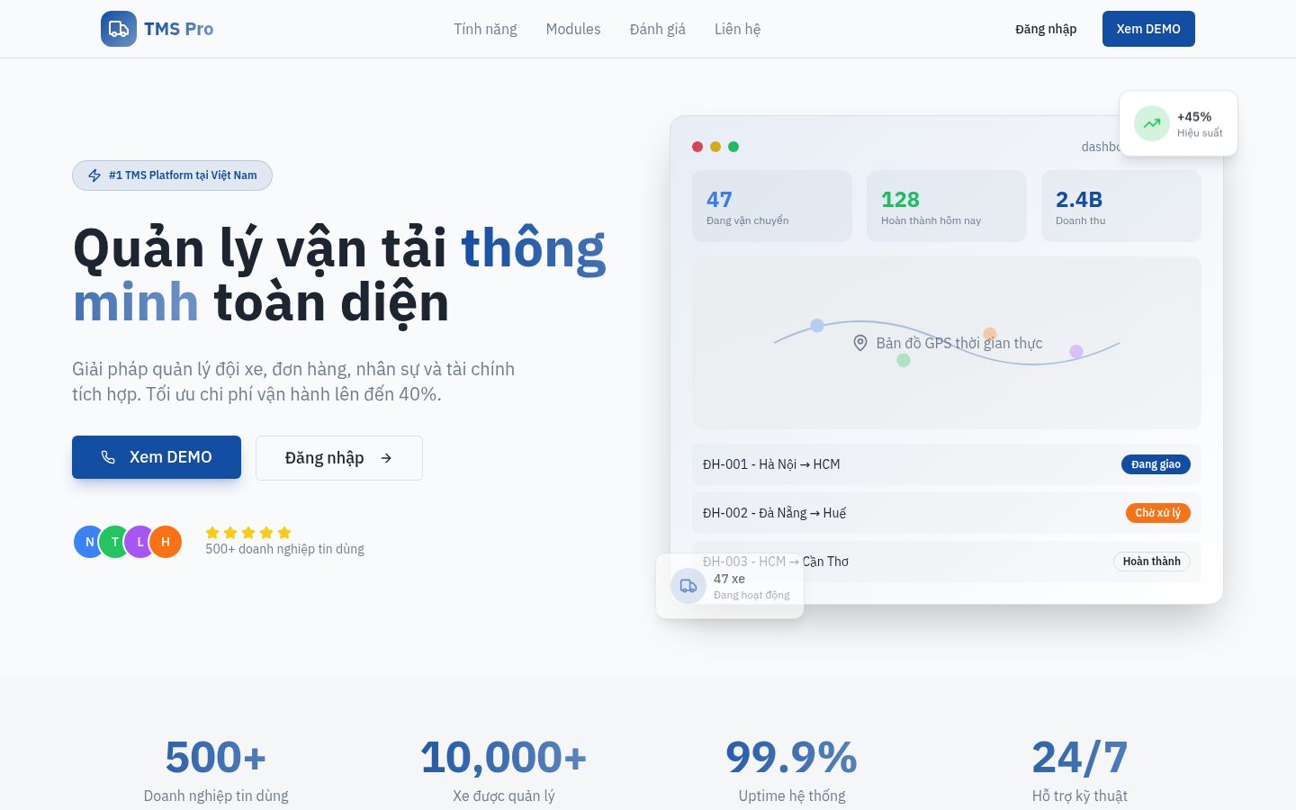 Leo Truck ERP product screenshot