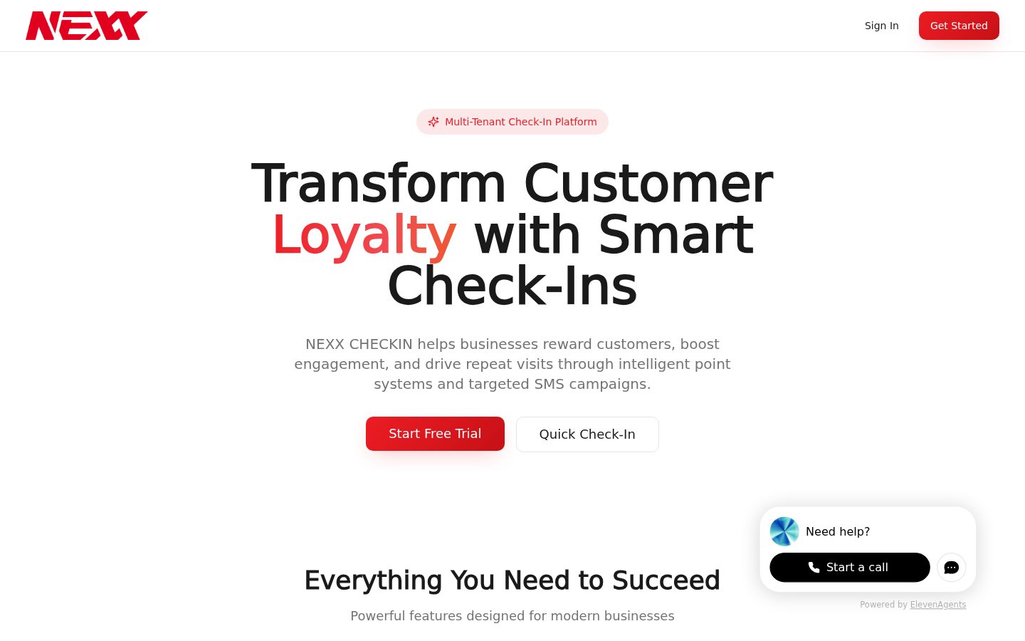 Nexx Checkin Pro product screenshot